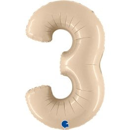 Grabo 40” Satin Cream Foil Numbers 0-9