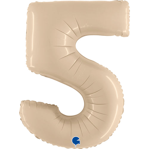 Grabo 40” Satin Cream Foil Numbers 0-9