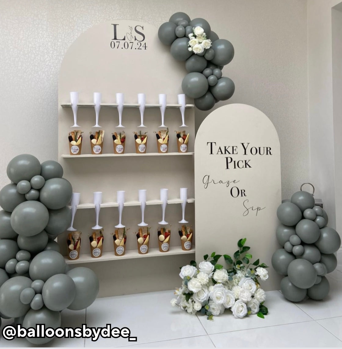 Prosecco/ Cupcake Wall with interchangeable shelves