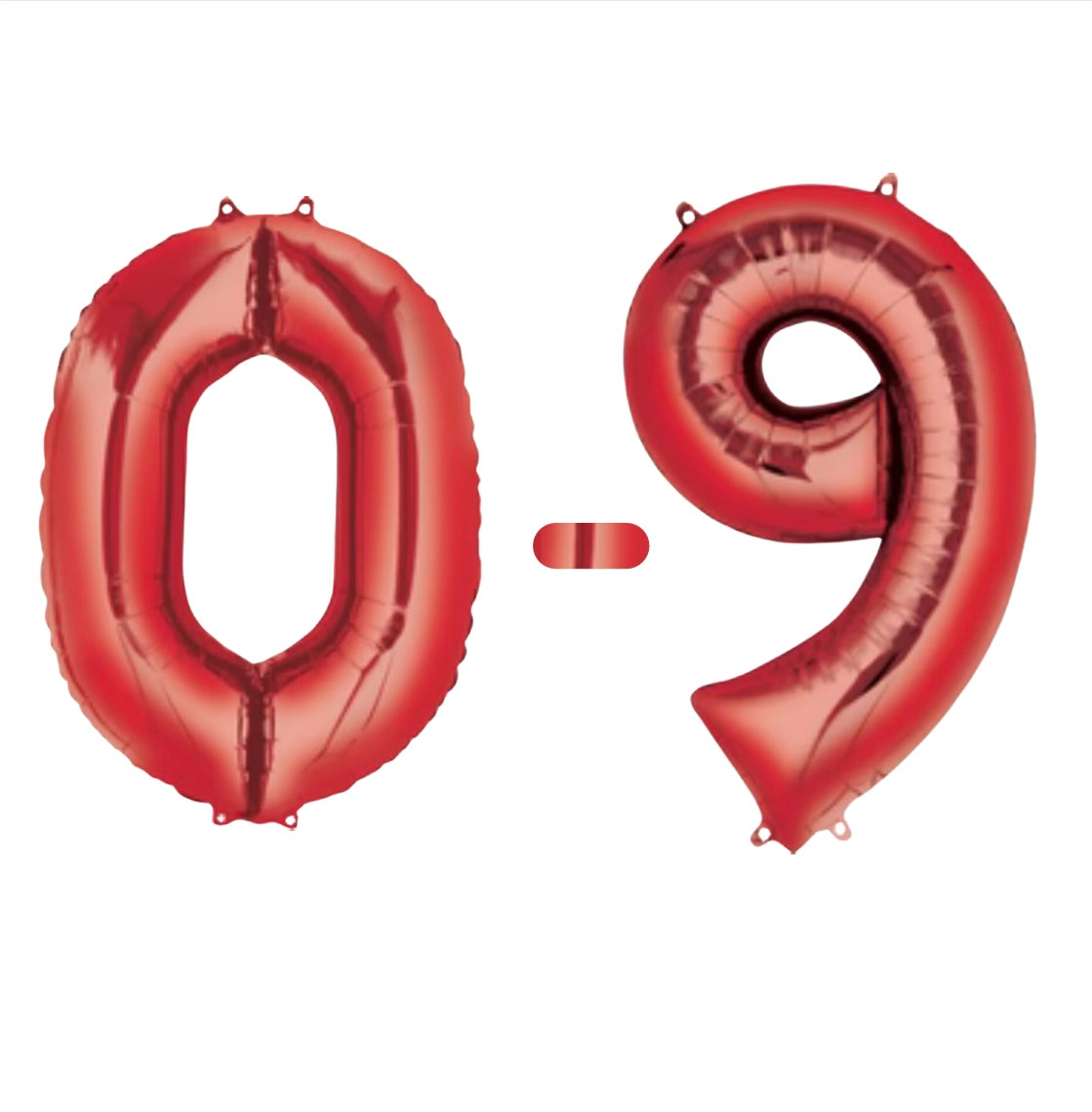Anagram Red 34 inch Foil Numbers 0-9