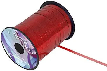 Eleganza Poly Curling Ribbon Metallic 5mm x 250yds - Red