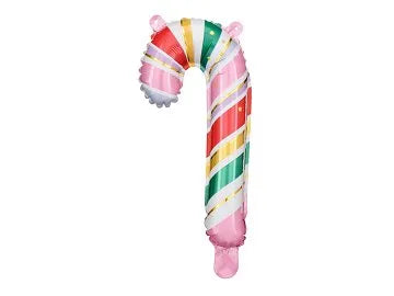 Party Deco Mini Pink Candy Cane Foil 12" pk5