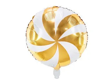 Party Deco Gold Candy Swirl Foil 14"