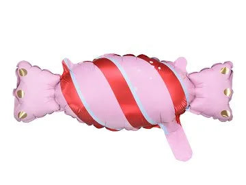 Party Deco Foil Pink Balloon Candy 4" pk 3