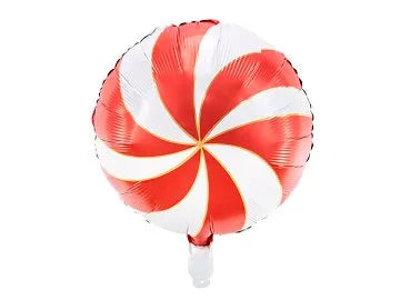 Party Deco Red Candy Swirl Foil 14"