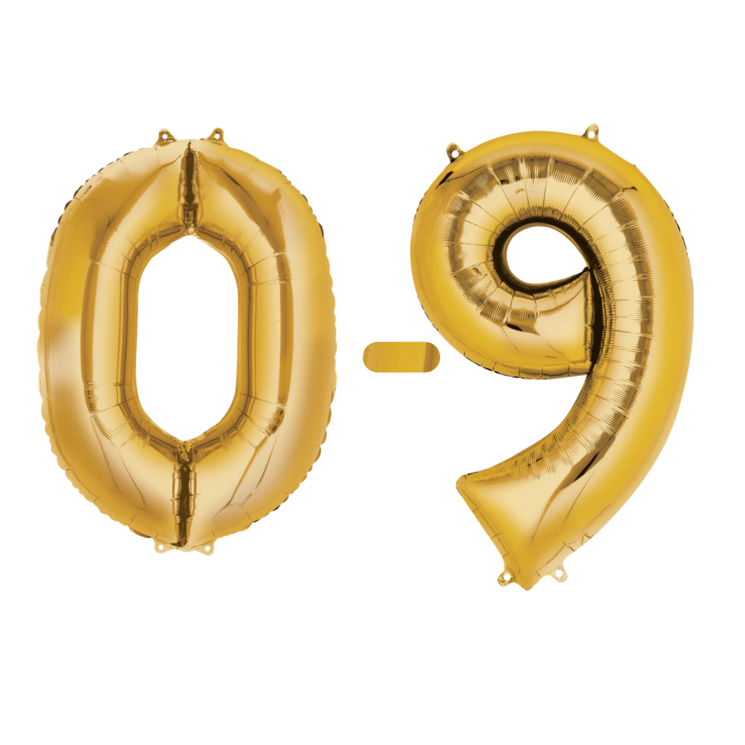 Anagram Gold 34 inch Foil Numbers 0-9