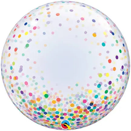 Qualatex 24" Deco Bubble - Colourful Confetti Dots