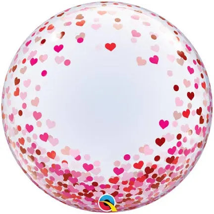 Qualatex 24" Deco Bubble - Pink Confetti Dots