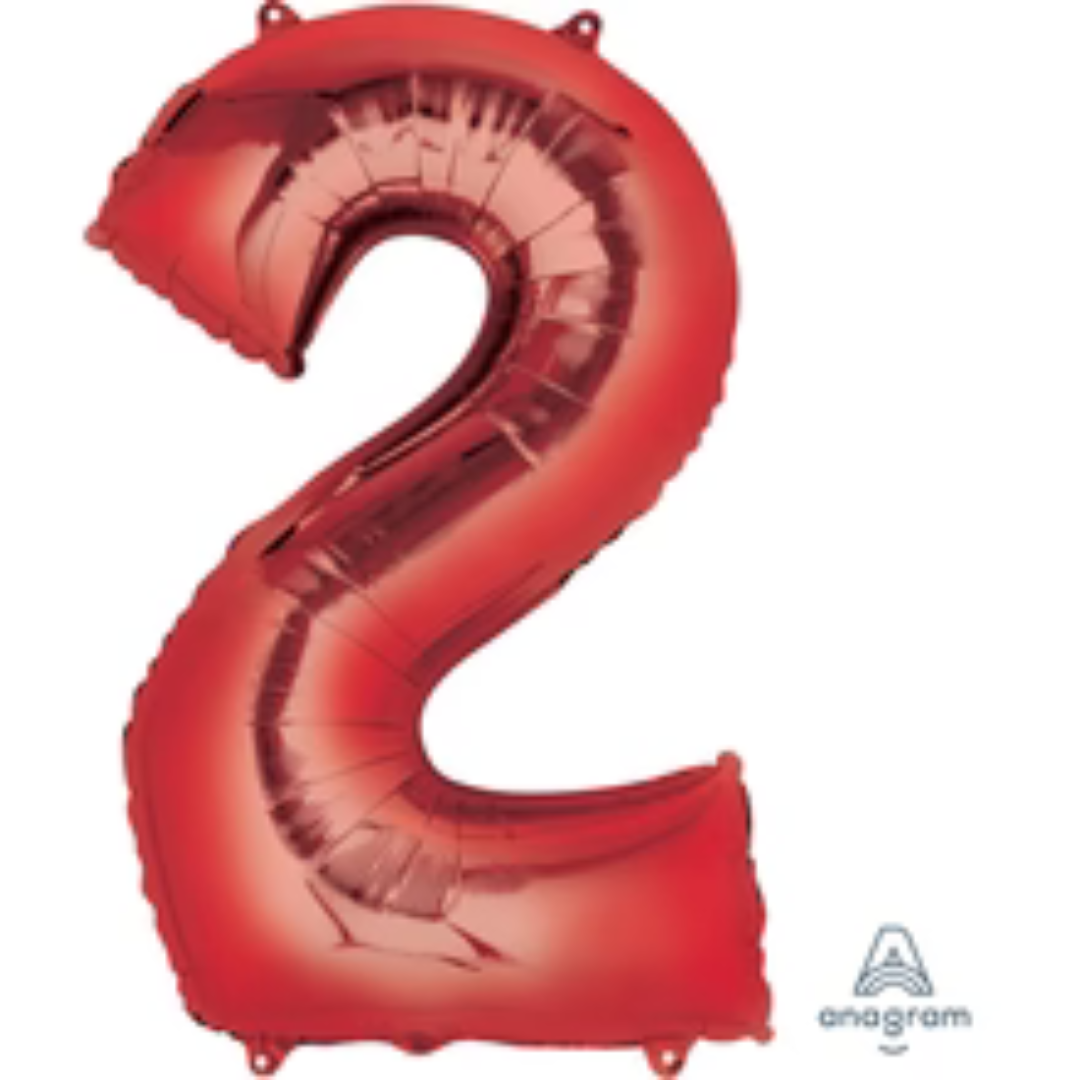 Anagram Red 34 inch Foil Numbers 0-9