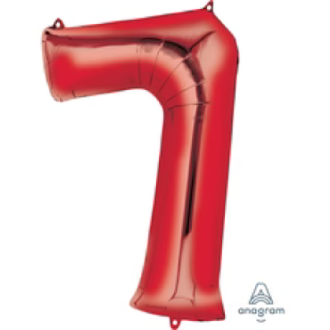 Anagram Red 34 inch Foil Numbers 0-9