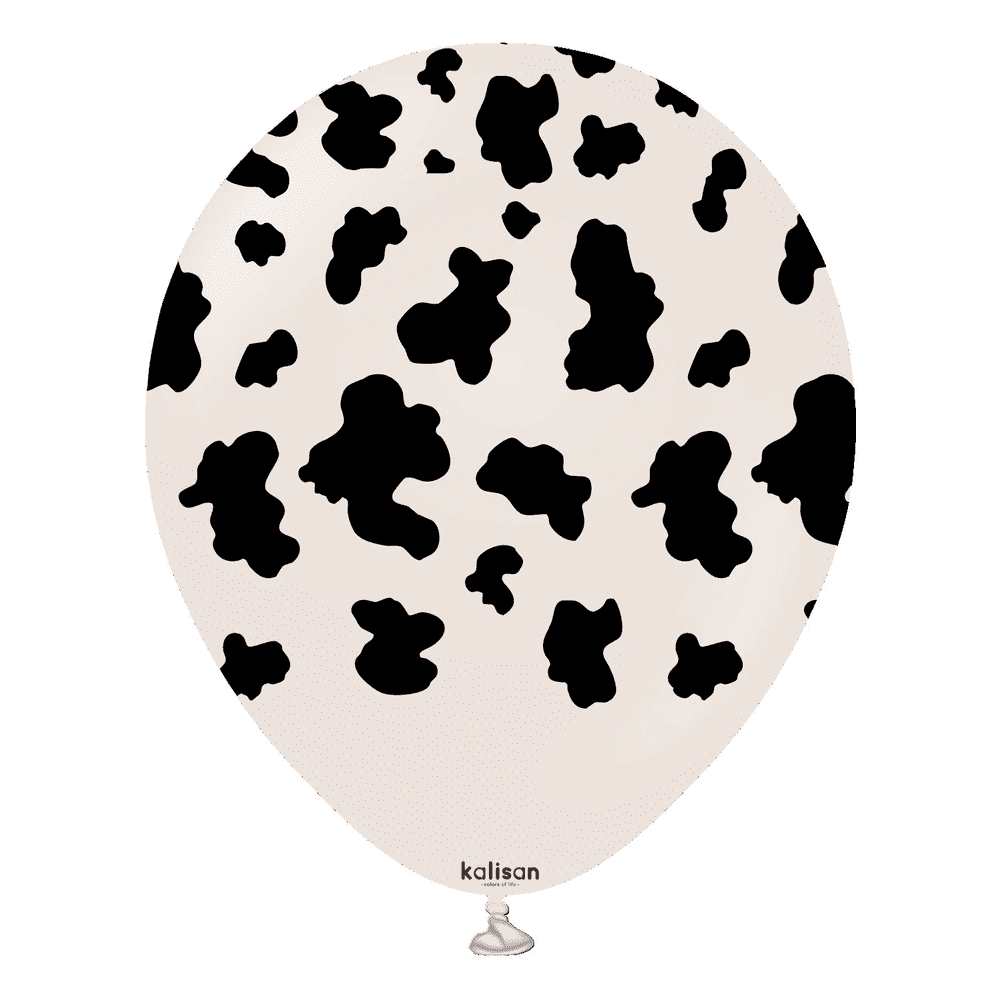 Kalisan 12” Safari Cow - White Sand (Black) (25)