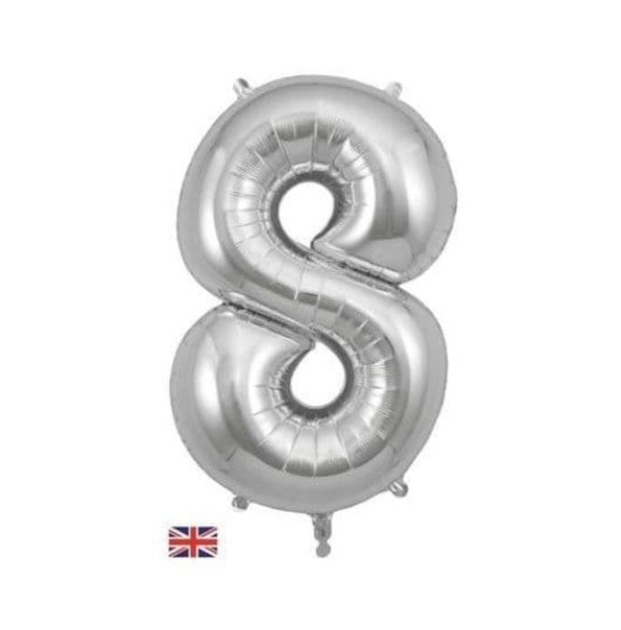 Oaktree 34 inch Silver Numbers 0-9