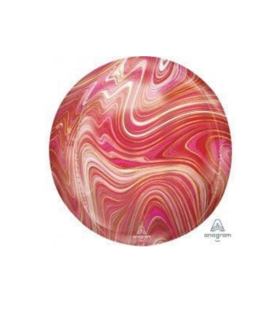 Marble Orbz Red & Pink (15”)
